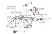 Передние фары Тойота Камри V30 2001-2004